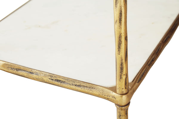 Plattfield - Bar Cart - Antique Gold Finish