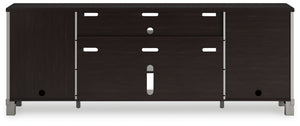 Darborn - XL TV Stand W/Fireplace Option - Gray / Brown