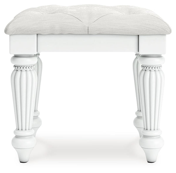 Kozlani - 3 Pc. - Vanity, Mirror And Stool - White