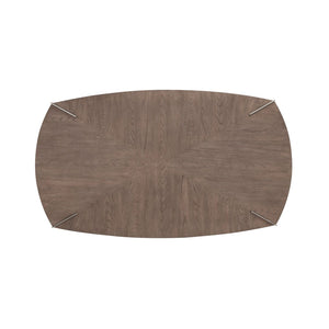 Harlow - Oval Cocktail Table - Sandstone & Satin Nickel