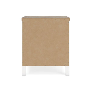 Kerisden - Two Drawer Night Stand - White / Brown