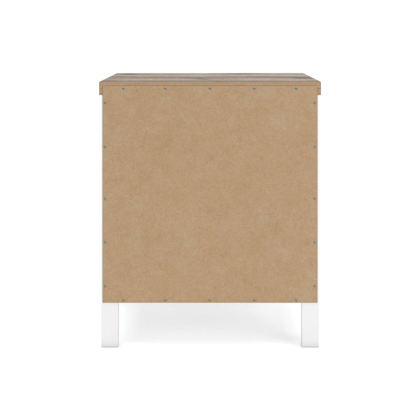 Kerisden - Two Drawer Night Stand - White / Brown