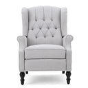 Armchair Recliner With Pushback Mechanism And Wingback Design