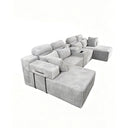 U-Shaped Sectional Sofa With Chaise Lounge And Cup Holders