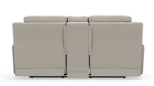 Micah - Power Headrest Power Deep Seat Reclining Console Loveseat - Oatmeal