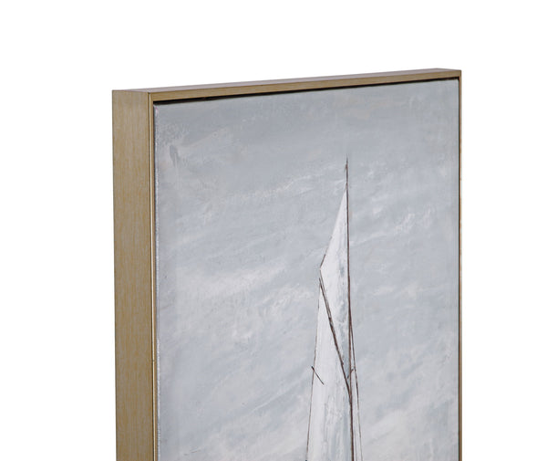 Set Sail Canvas Art - Blue
