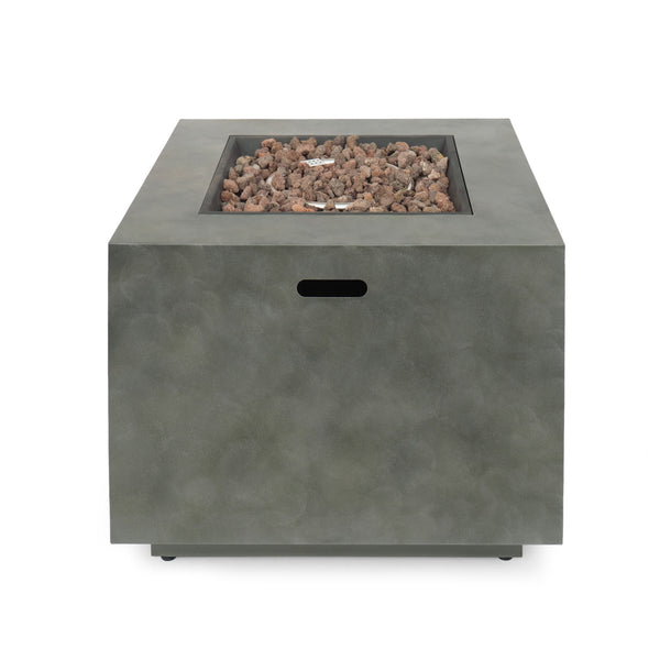 Outdoor Patio Gas Burning Fire Pit Table 50, 000 Btu, Square
