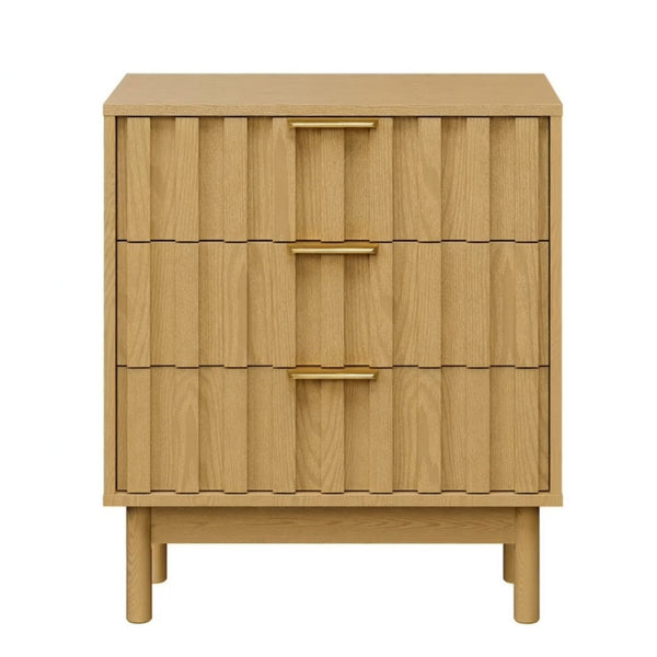 Fluted 3 Drawer Dresser
