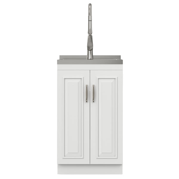 Darwin - Deluxe Laundry Cabinet With Pull-Out Faucet And Stainless Steel Sink