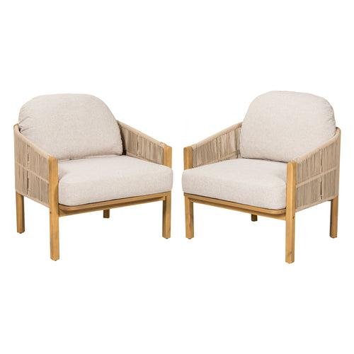 Grotta - Outdoor Wood Club Chair (Set of 2)