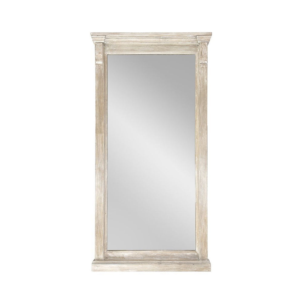 Adelaide - Floor Mirror - Natural Cream Wash