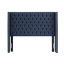 Transitional Upholstery Headboard With Tufted Buttons And Nailhead Trim