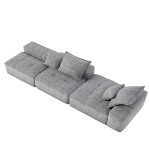 Modern Oversized, Modular Sectional Sofa With Pillows