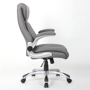 High Back Ergonomic Executive Office Chair, Adjustable Height And Lumbar Support For Home & Office - Antique Gray