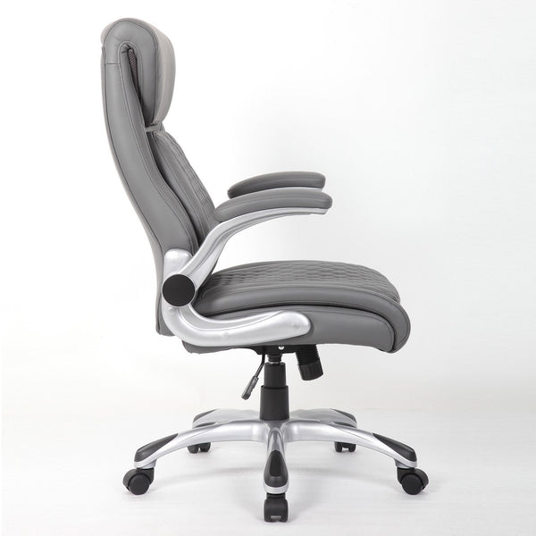 High Back Ergonomic Executive Office Chair, Adjustable Height And Lumbar Support For Home & Office - Antique Gray
