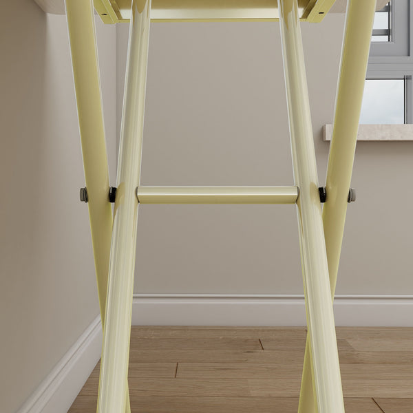 Adjustable Standing Table, Indoor & Outdoor Use, Portable With Adjustable Height - Off White / White