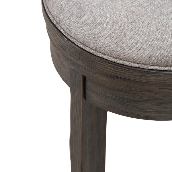 Lennox Hill - Upholstered Swivel Console Stool - Bark