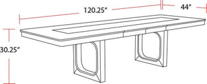 Escape - Dining Table With Extensions - Glazed Natural Oak / Black Metal Trim