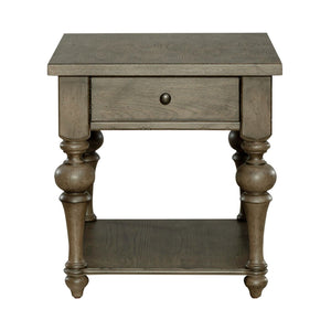 Americana Farmhouse - Drawer End Table - Dusty Taupe