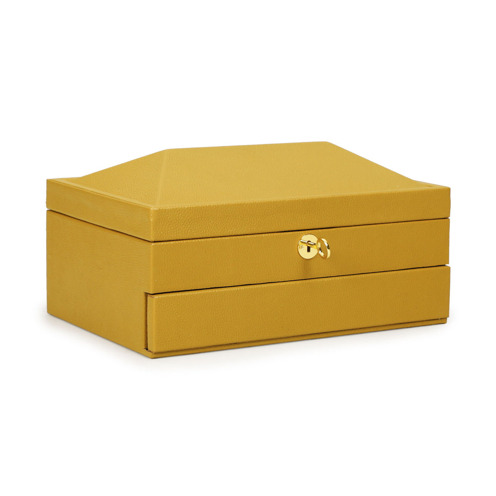 Knox - Vegan Leather Contract-Grade Jewelry Box - Mustard Yellow