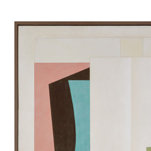 Geometric Harmony Framed Canvas - Green