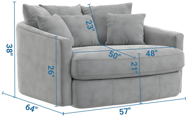 Matty - Round Accent Cuddle Chaise