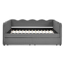 Gingham Daybed & USB Charging Port, Wave Shaped Design