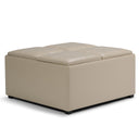 Avalon - Square Coffee Table, Storage Ottoman