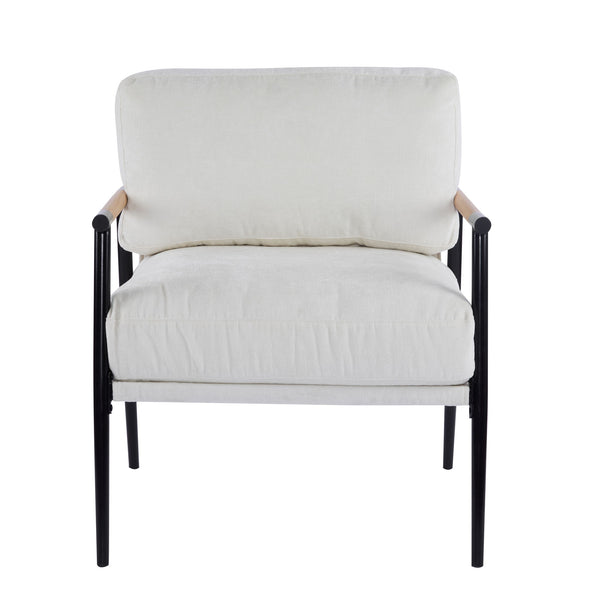 Modern Accent Chair With Cushions, Cozy Seating