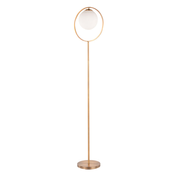 Moon - Contemporary Floor Lamp - Gold / Frosted