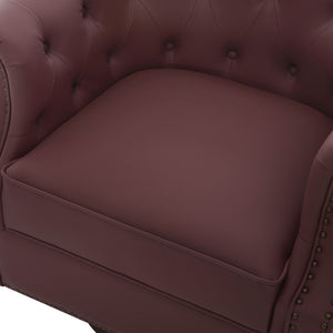 360° Swivel Accent Chair With Curved Back