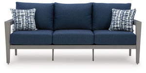 Gali - Sofa / Chairs / Table Set (Set of 4) - Gray / Blue