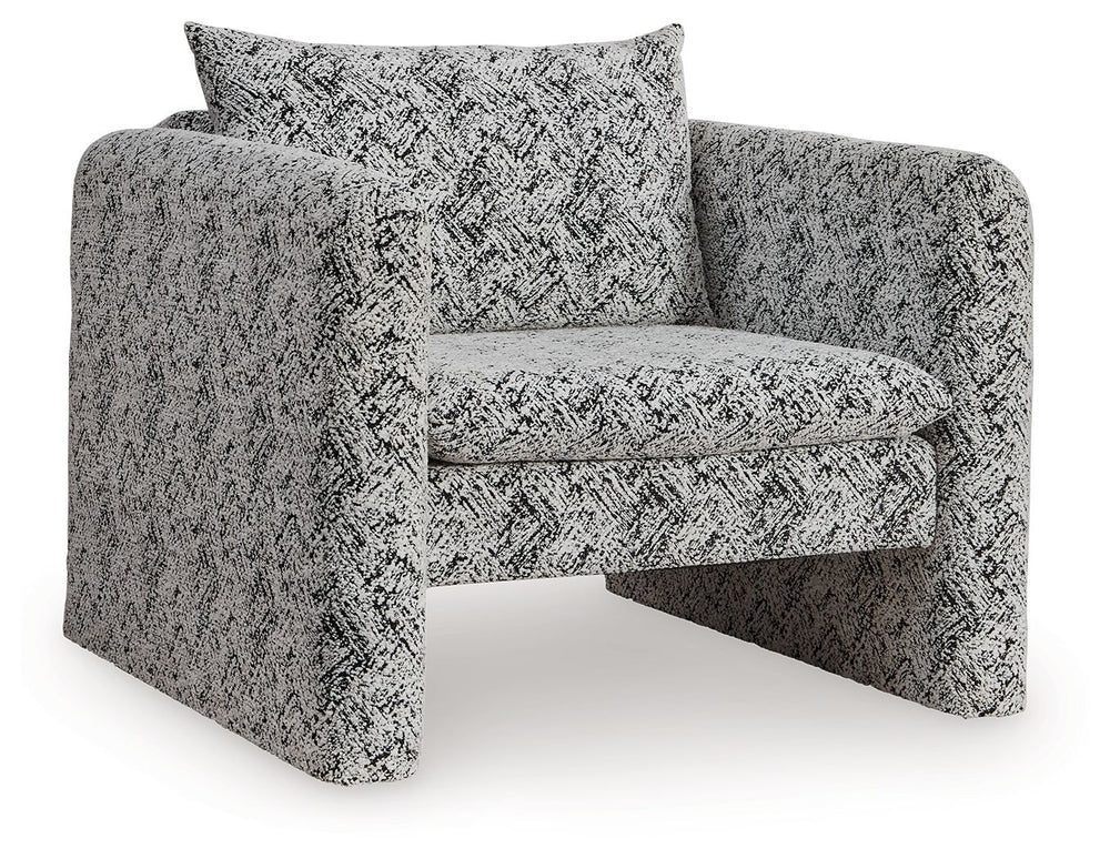 Kenbell - Accent Chair - Black / White