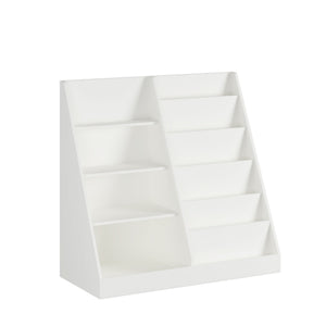 Bookshelf And Toy Storage Organizer, 4 Tier Bookcase With Display Stand For Playroom