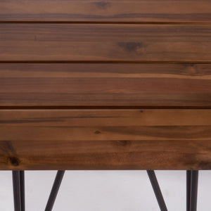 Zion - Outdoor Industrial Iron And Coffee Table - Teak