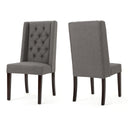 Sophisticated Tufted Dining Chair With High Back Design