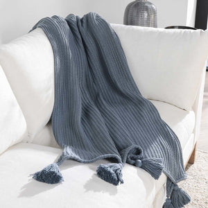 Throws - TC Veda Throw - Sea Fog Blue