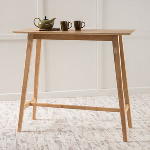 Bar Height Dining Table With Splayed Legs And Elongated Rectangular Top
