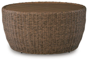 Double Point - Round Cocktail Table - Beige