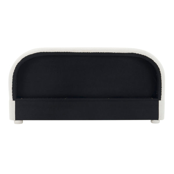 Upholstered Simple Modern Bedroom Bed With Curved Headboard