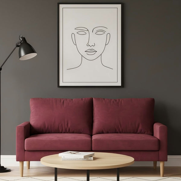 Upholstered Sofa, 3 Seater Couch For Living Room