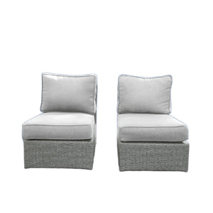 Armless Patio Chair With Cushions