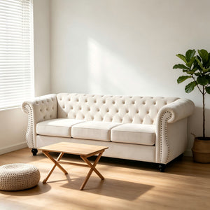 Chesterfield 3 Seater Sofa With Rolled Arms