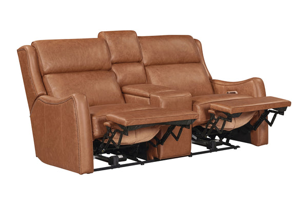 Channing - Power Zero Gravity Tilt Console Loveseat P3 - Renaissance Cinnamon