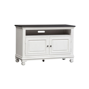 Allyson Park - 46" TV Console - Wirebrushed White / Charcoal