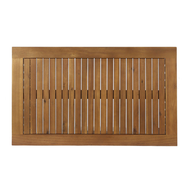 Acacia Wood Rectangular Patio Coffee Table For Outside