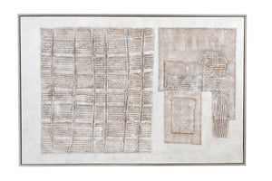 Counted Days Framed Canvas - Beige / White