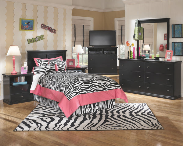 Maribel - One Drawer Night Stand - Black