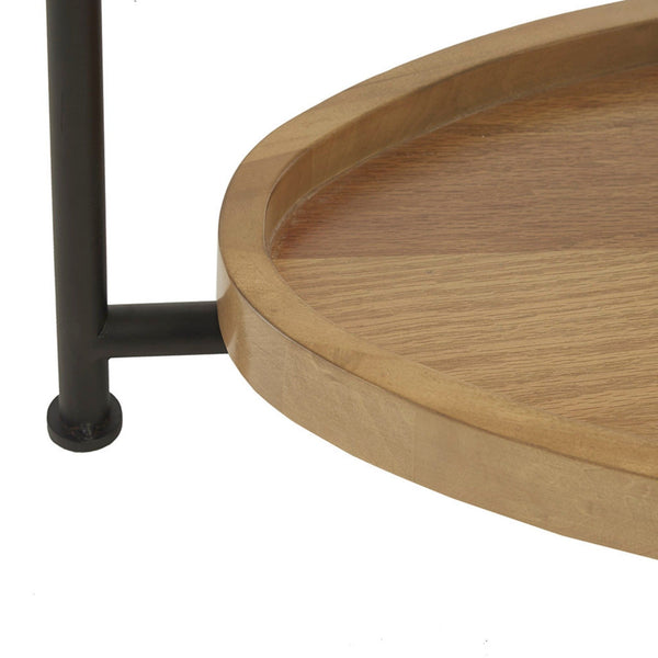 Oval Coffee Table - White / Natural