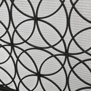 Thayer - Single Panel Iron Fireplace Screen With Geometric Design